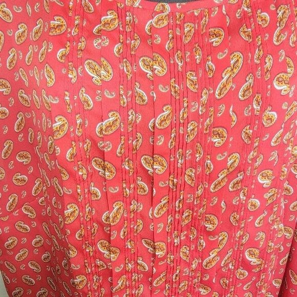 Liz Claiborne paisley pintuck chiffon cami top size 2x - Picture 4 of 6